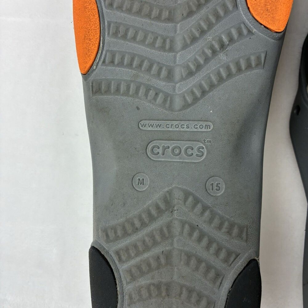 CROCS Classic All Terrain Flip Flops Men’s Size 15 Gray Water Resistant Shoes - Picture 7 of 12